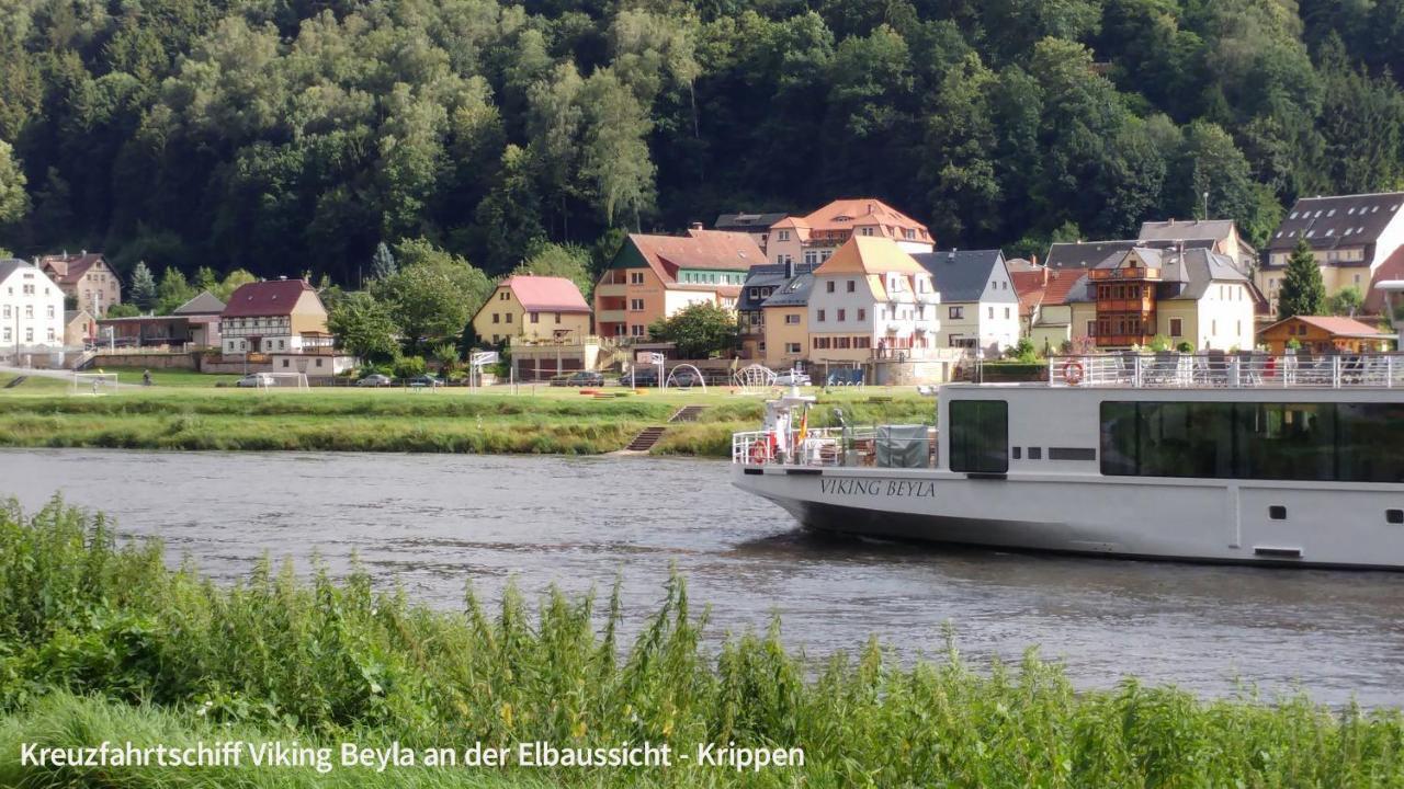 Ferienappartements Elbaussicht - Krippen Bad Schandau Exterior foto